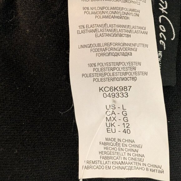 New bikini top black Kenneth Cole brand size US L - Picture 2 of 2